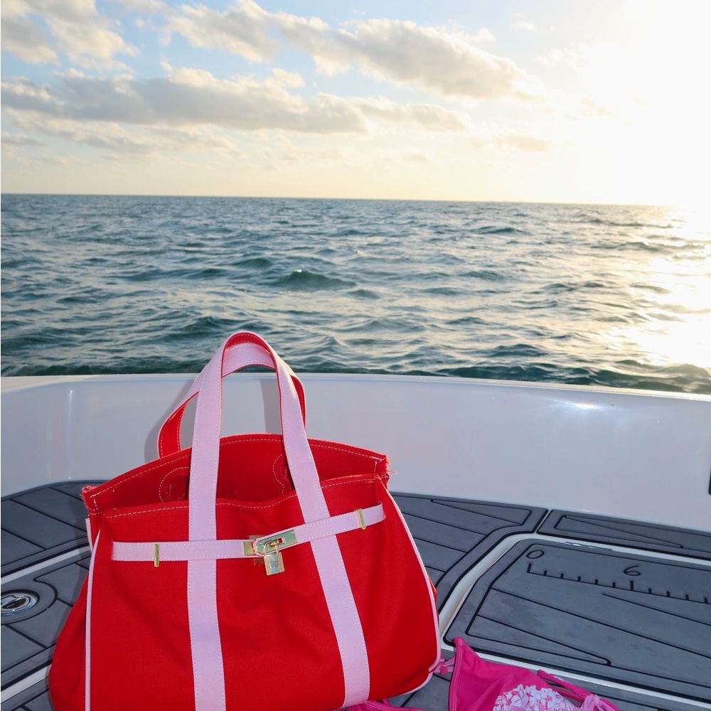 Boatkin – Red & Pink Limited Edition Boat Tote - Picture 3 of 10